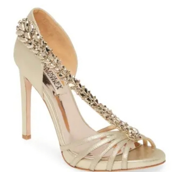Badgley Mischka Emma II Embellished Sandal SZ 8.5 - Picture 1 of 8
